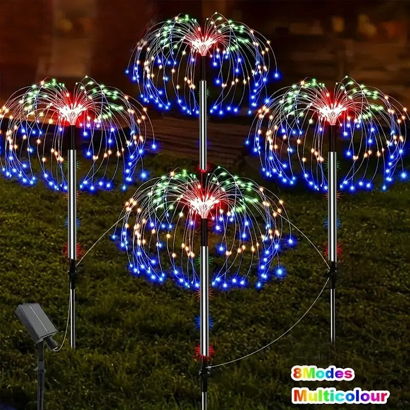 60 LED Multicolor Outdoor Solar Powered Firework Lights Sale Latest