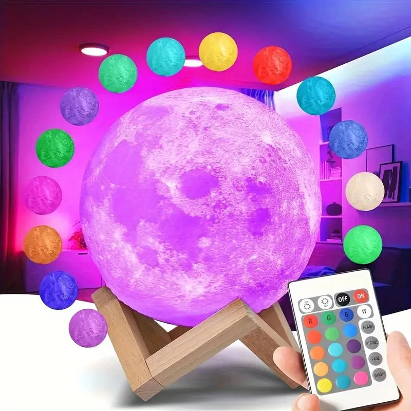 16 Colors Lunar Table Lamp with Remote Control, Creative Small Night Lamp Buy Cheap Big Discount