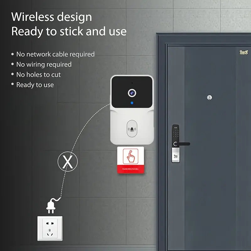 1080P WiFi Smart Video Doorbell with HD Night Vision, Two-Way Audio with App Control For Sale 2025