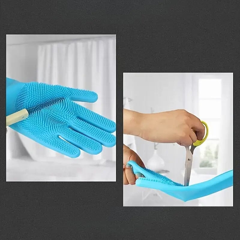 2-Pieces: 2-in-1 Pet Dog Bath Gloves with Silicone Brush Cheapest Pice For Sale