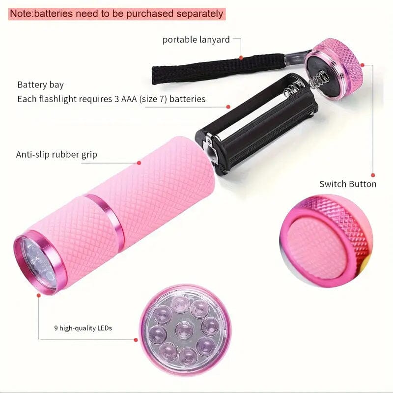 Portable Mini Flashlight Nail Lamp with 9 Lamp Beads Cheap Sale Visit