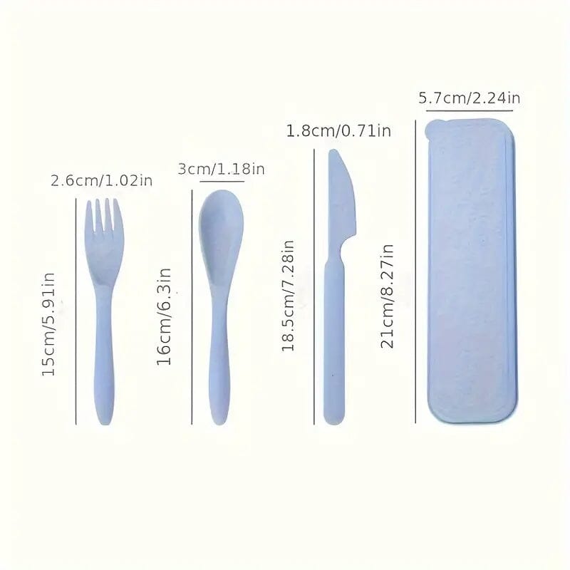 3-in-1 Reusable Camping Utensil Set with Case Clearance Original