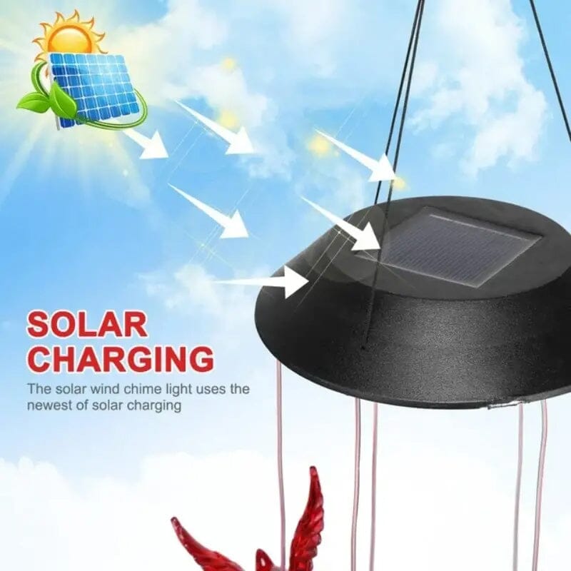 Flaming Bird Wind Chime Solar Lights Cheapest Pice