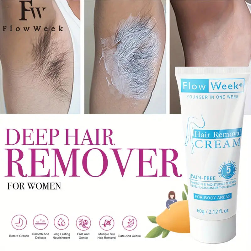 FlowWeek Painless and Irritation-Free Permanent Hair Removal Cream Manchester Great Sale Cheap Pice