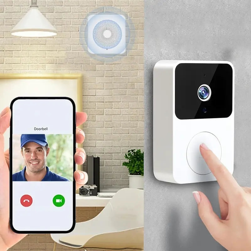 1080P WiFi Smart Video Doorbell with HD Night Vision, Two-Way Audio with App Control For Sale 2025