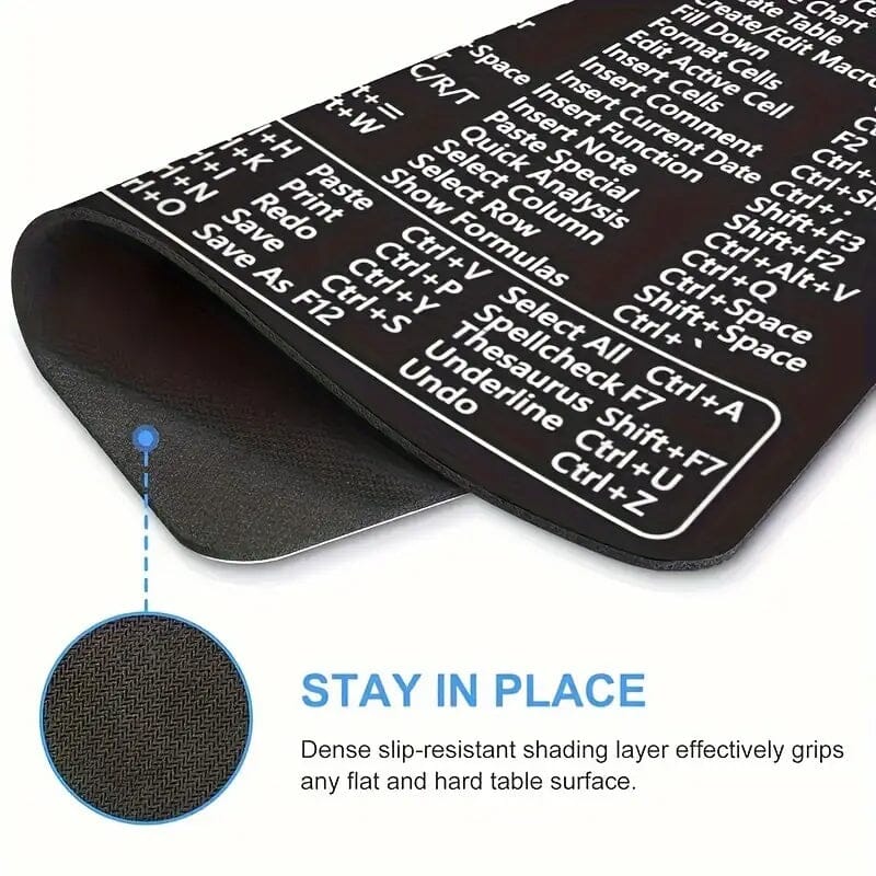 Keyboard Shortcuts Mouse Pad for Microsoft Word and Excel (PC Windows) Outlet Pay With Paypal