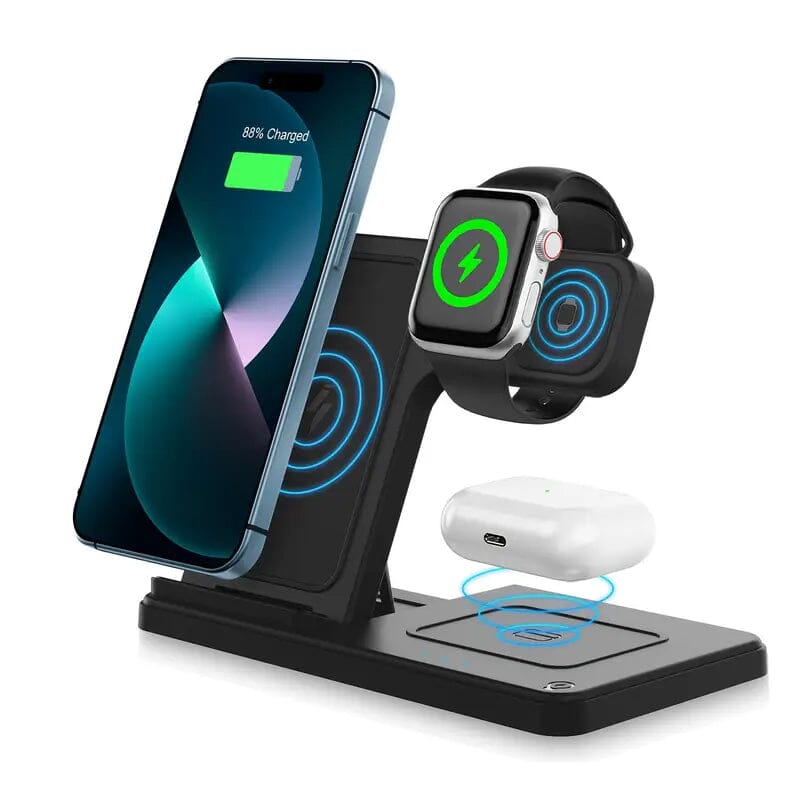 Wireless Charging Station 3-in-1 Standard 15W Fast for Mag-Safe Charger Stand Sale Fast Delivery