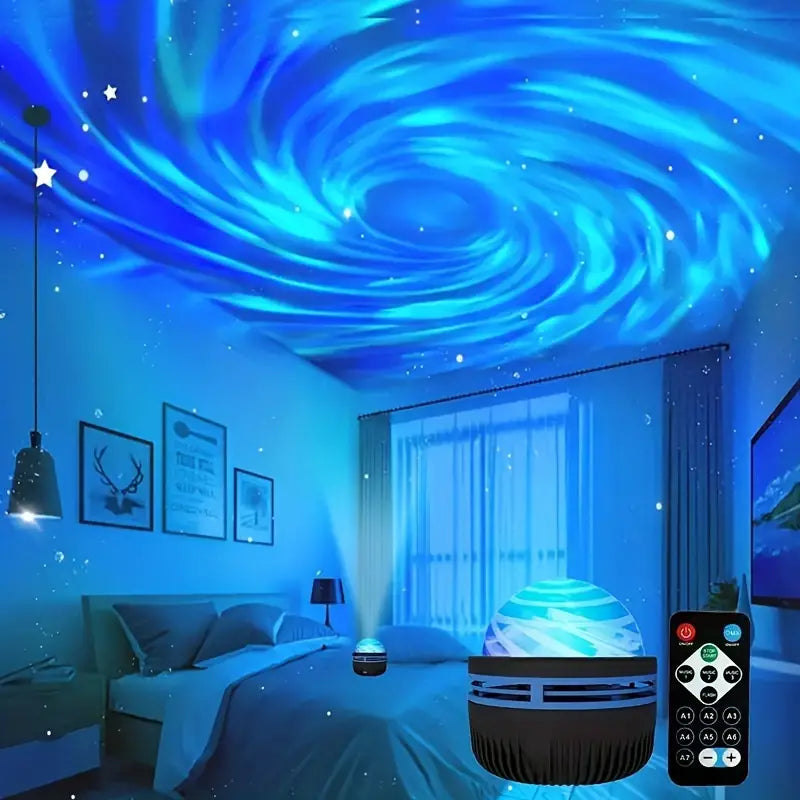 2-in-1 Northern Lights and Ocean Wave Projector with Enchanting Starry Sky Lights Outlet Clearance